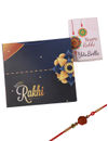 YouBella Rakhi and Greeting Card Combo for Brother (Multi-Colour) (YBRK_74)